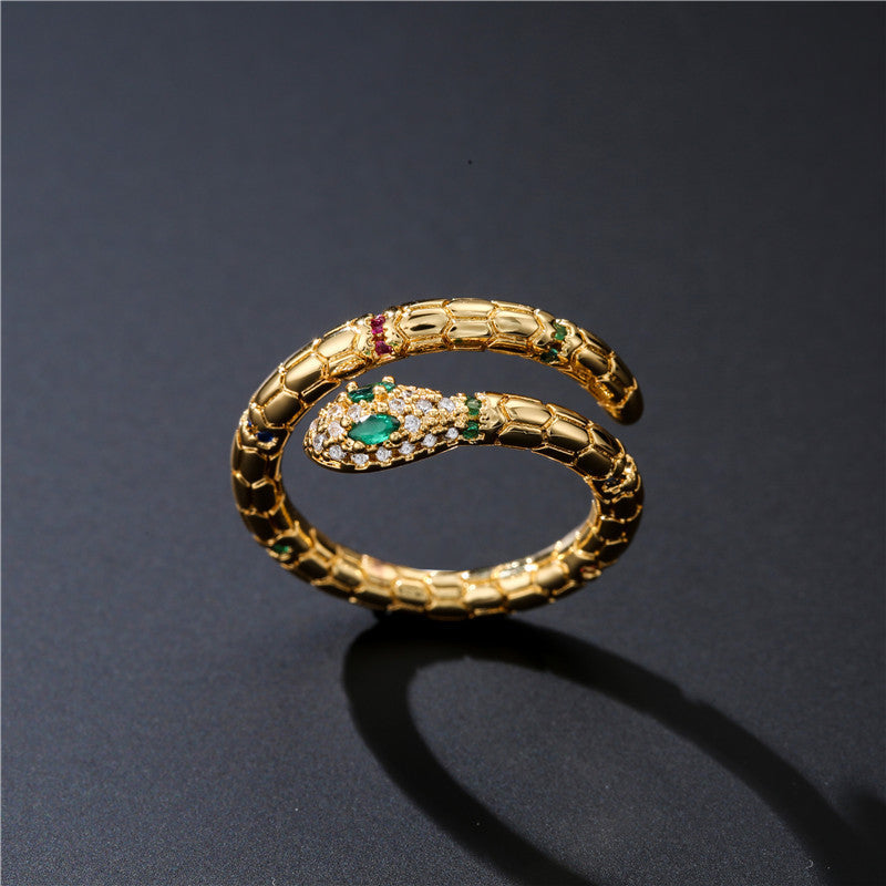 Gold Color Snake Ring