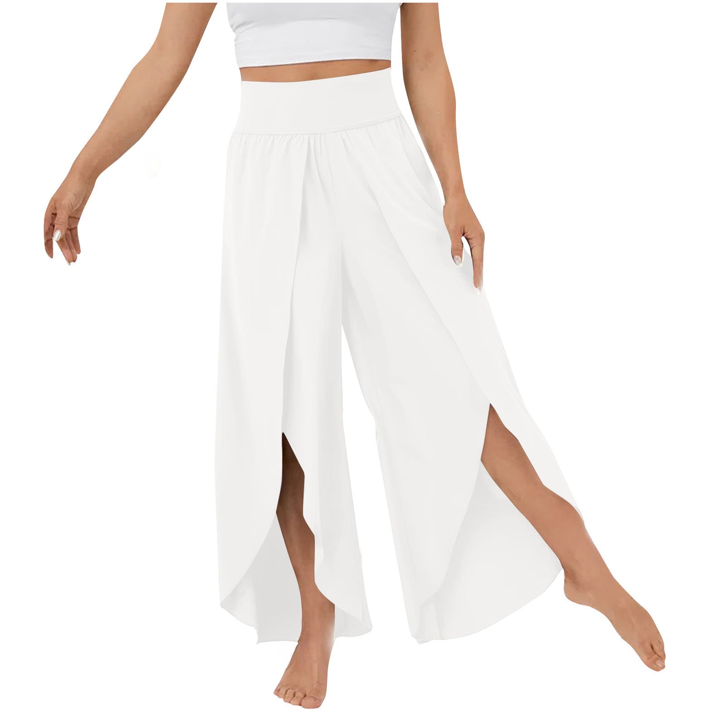 Loose Split High Waist Pants