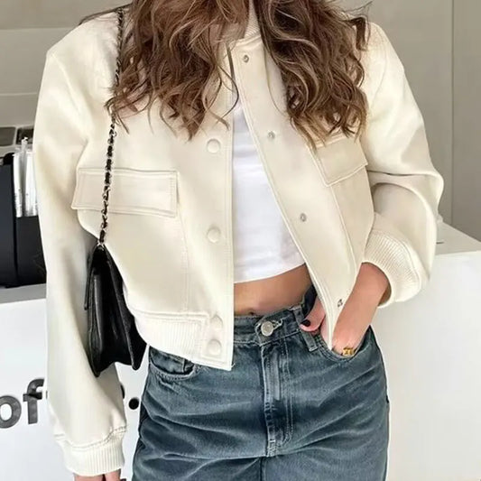 Exceptional Piece Of Aviator Cropped Jacket